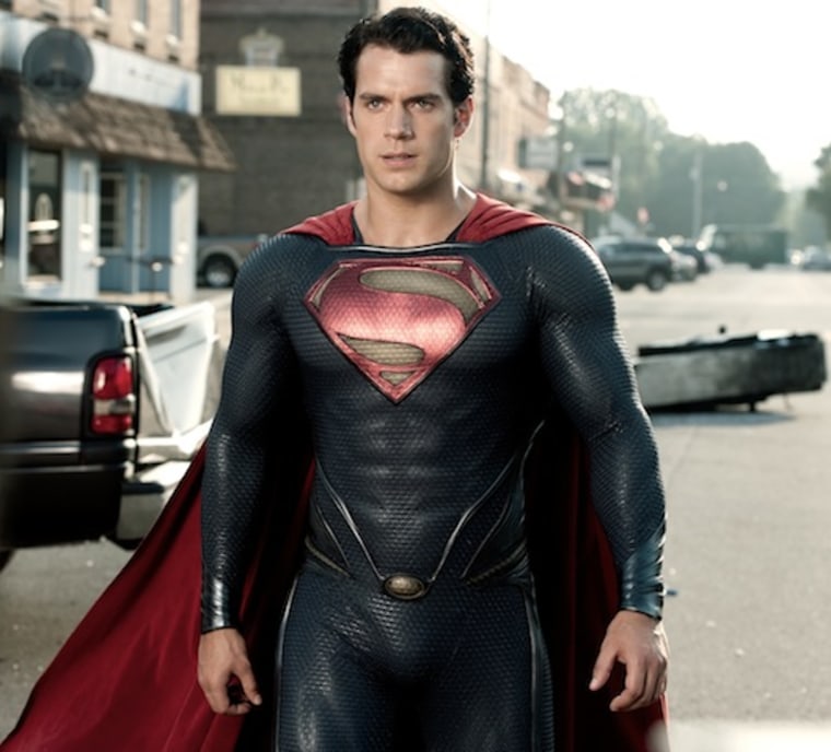\"Man of Steel\" features Henry Cavill as Superman.