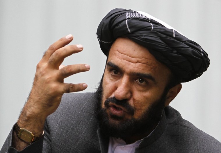Abdul Rahman Hotak gestures as he speaks during an interview in Kabul on July 1, 2013.
