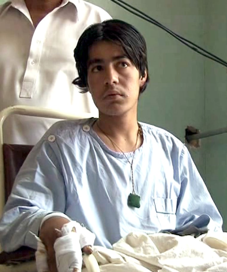 Saddam Lehri, 14, lost a leg after a bomb he planted in the grounds of a small, private hospital in the city of Quetta went off earlier than he expected. The blast last month injured another 17 people.
