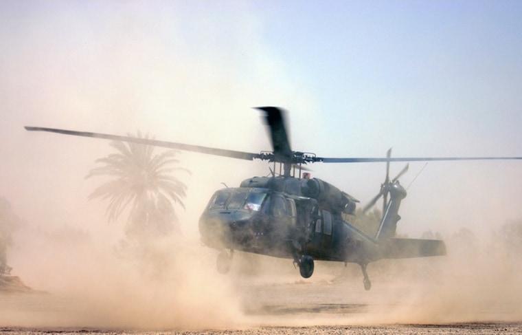 Image of a helicopter landing
