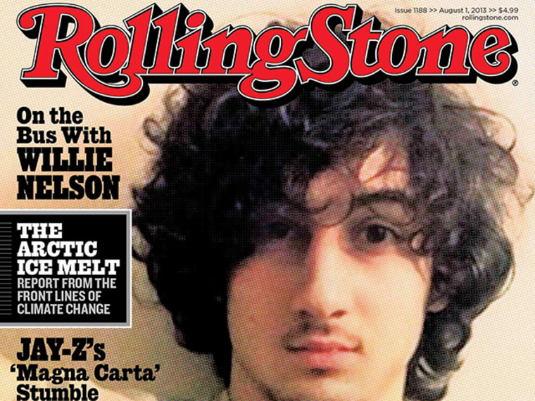Accused Boston bomber Dzhokhar Tsarnaev is seen on the cover of the August 1 issue of