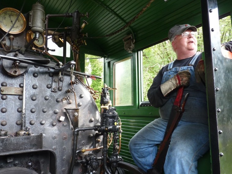 Mount Rainier Scenic Railroad's engines pull passengers on cars along seven miles of reclaimed track.