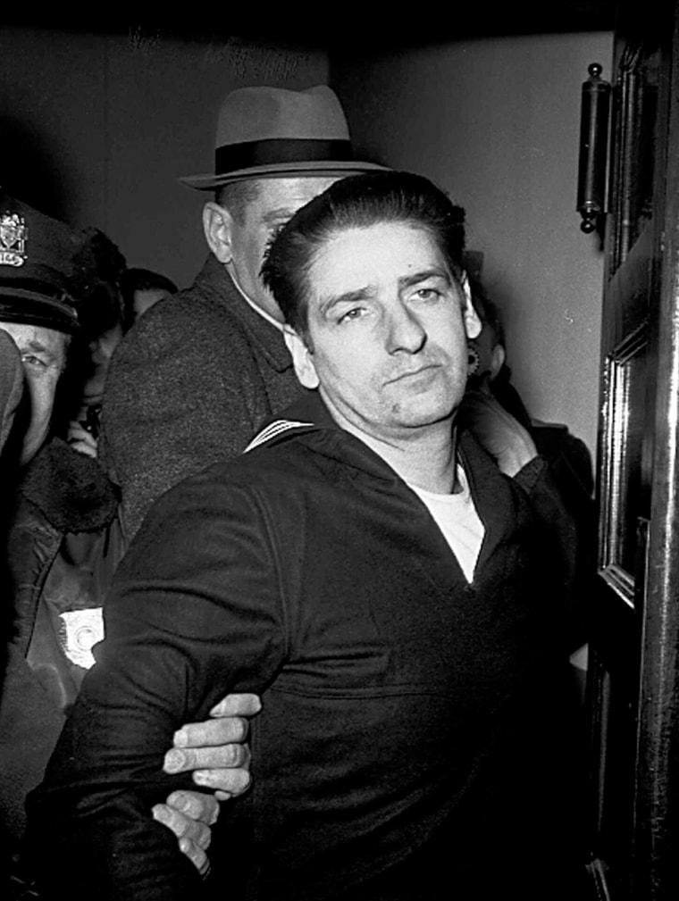 Self-confessed Boston Strangler Albert DeSalvo minutes after his capture in Boston on Feb. 25, 1967.