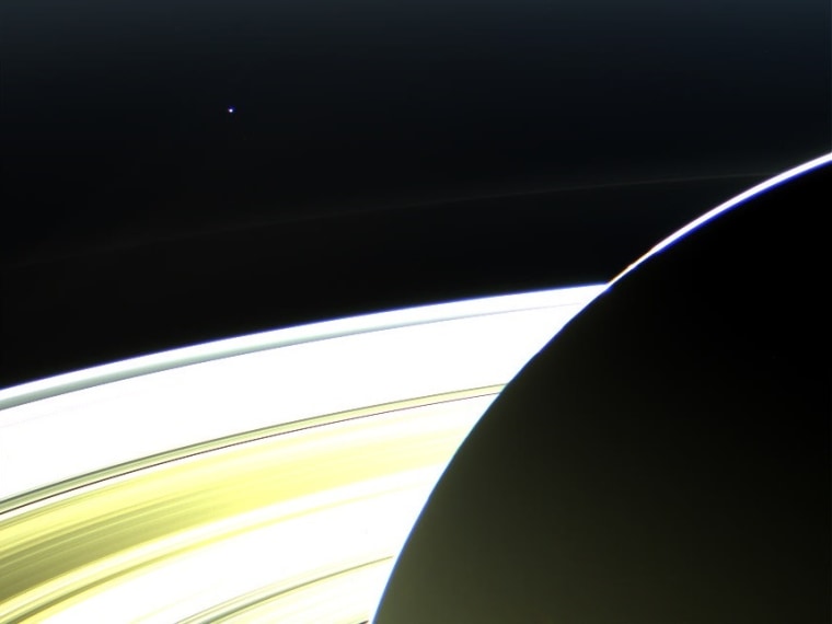 Image: Saturn and Earth