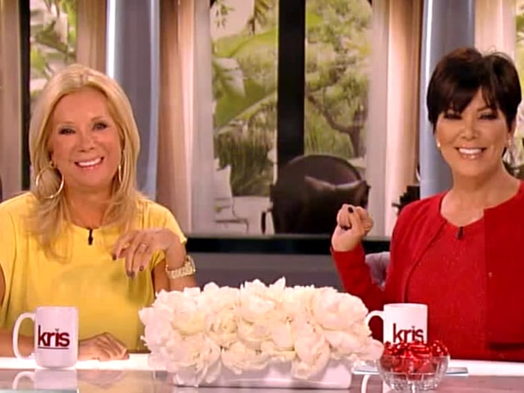 TODAY's Kathie Lee Gifford and TV host Kris Jenner have a few laughs on the set of \"Kris\".
