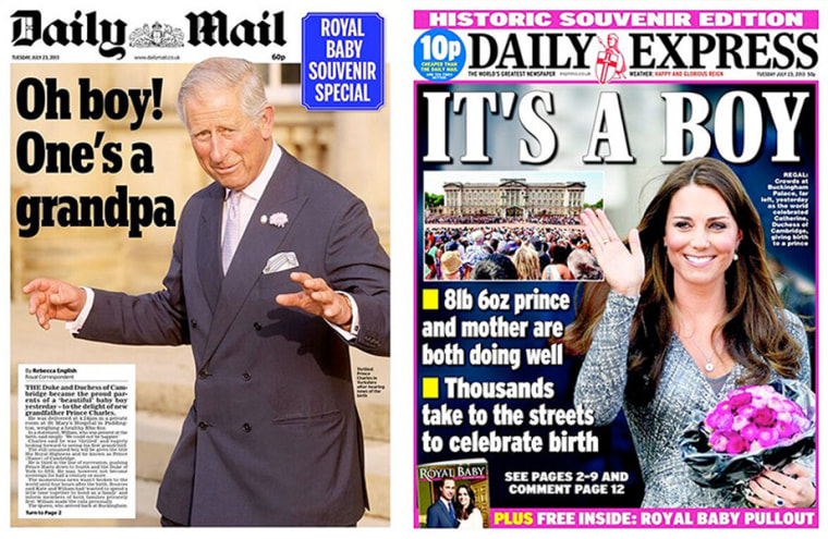 The front pages of the Daily Mail and Daily Express newspapers in Britain.