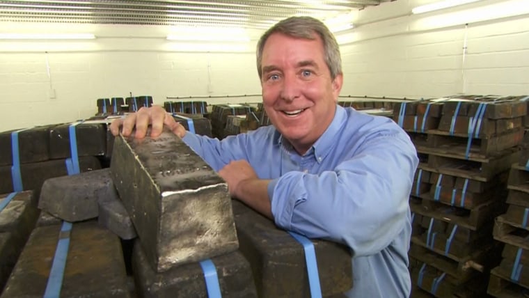 Kerry Sanders visits the secret location in England where $77 million worth of silver bricks are being held.