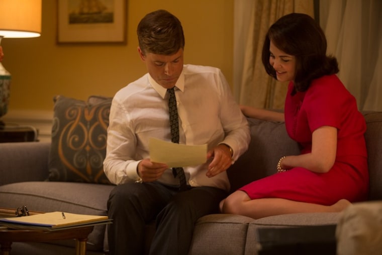 Rob Lowe and Ginnifer Goodwin play President John F. Kennedy and Jackie Kennedy in \"Killing Kennedy.\"