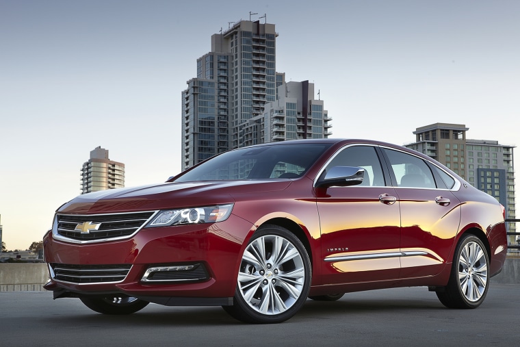 This undated photo provided by Chevrolet shows the 2014 Chevrolet Impala LTZ. A completely reworked version of the full-size car has taken Consumer Re...