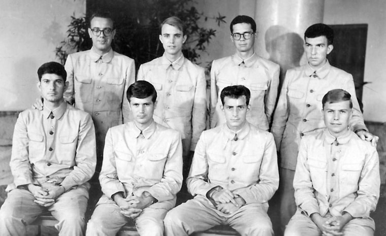 Crew members of USS Pueblo while in captivity in North Korea in 1968.