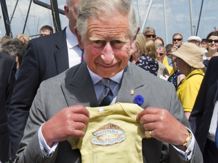 The Prince of Wales visiting the Whitstable Oyster Festival in Kent, UK on July 29, 2013. The Prince of Wales and the Duchess of Cornwall were visitin...