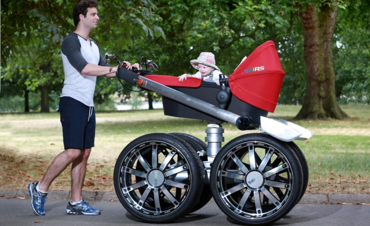 Car maker unveils vision for manly baby buggy