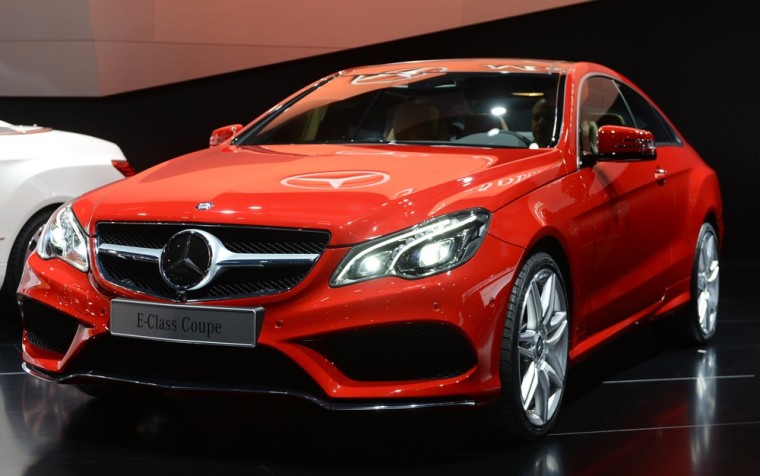 The Mercedes-benz E-class Coupe is introduced at the 2013 North American International Auto Show in Detroit, Michigan, January 14, 2013. AFP PHOTO/Sta...