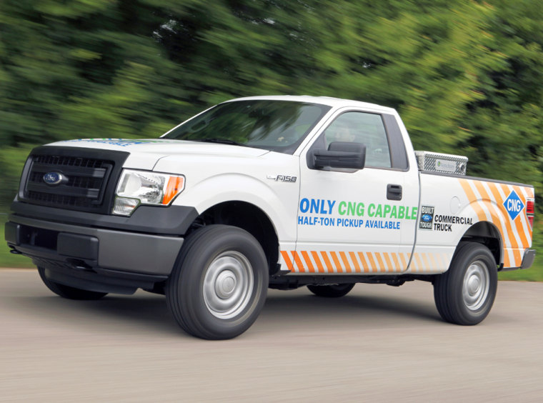 Ford will offer the 2014 F-150 with the ability to run on compressed natural gas, making Ford the only manufacturer with an available CNG/LPG-capable ...