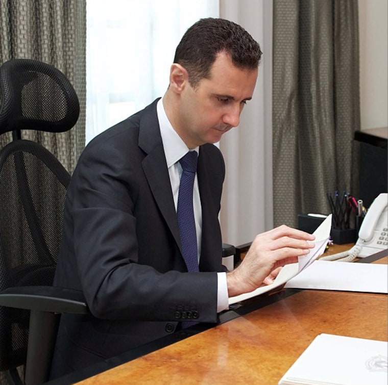 President Bashar al-Assad in a photo posted to syrianpresidency a week ago on Instagram.