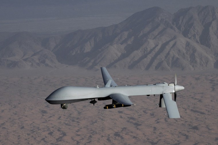 Undated handout image of a MQ-1 Predator unmanned aircraft.