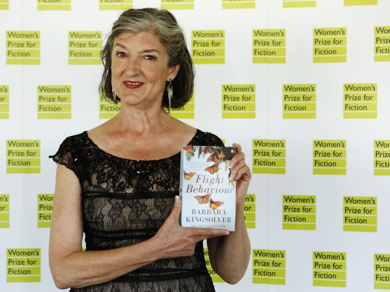 Barbara Kingsolver, author of \"Flight Behaviour\", poses for photographers before the announcement of the  2013 Women's Prize for Fiction at the Royal ...