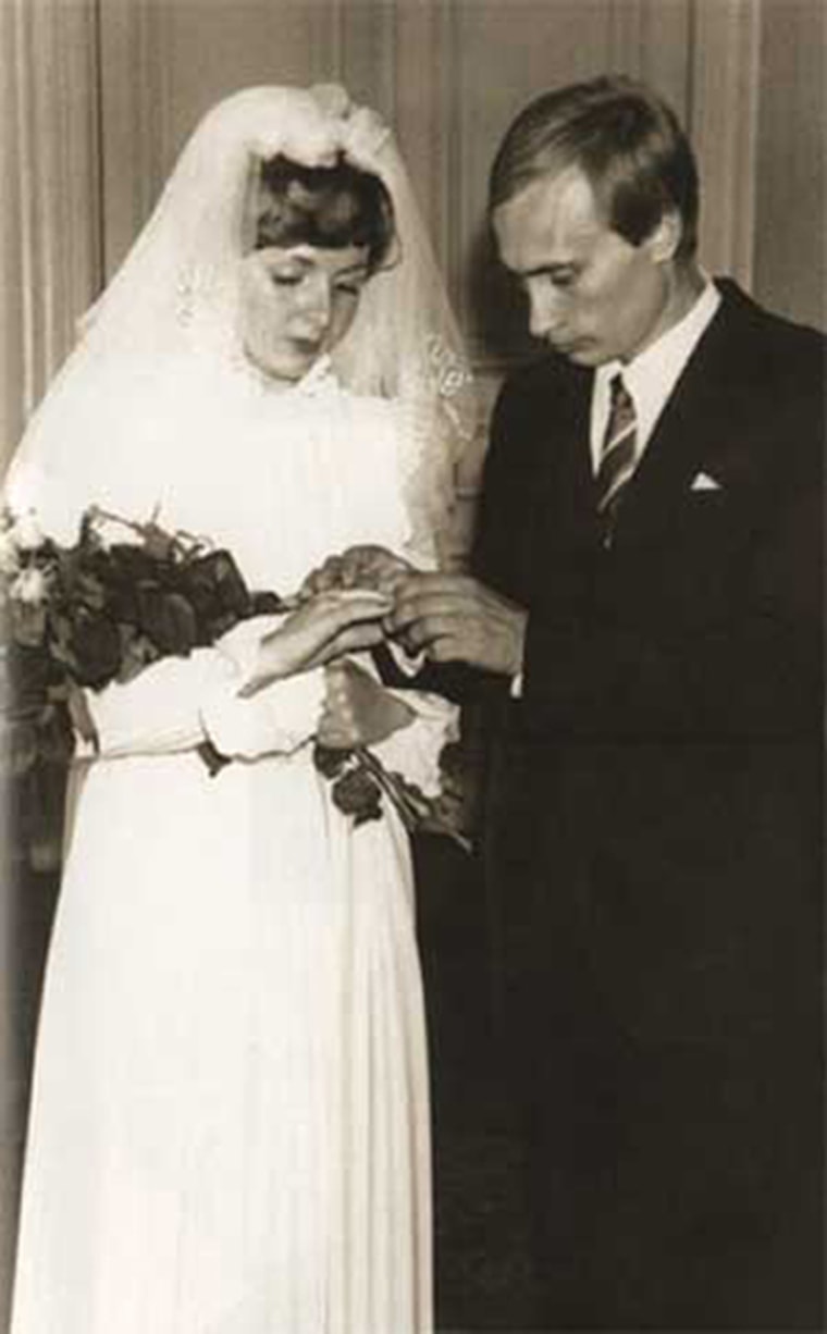 Vladimir Putin and Lyudmila Shkrebneva on their wedding day, July 28, 1983.