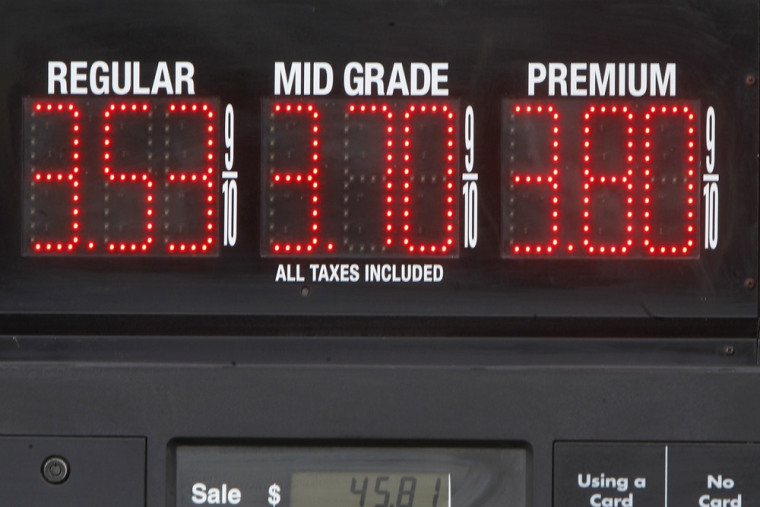 Gas prices are displayed on Friday, April 19, 2013 in Montpelier, Vt.