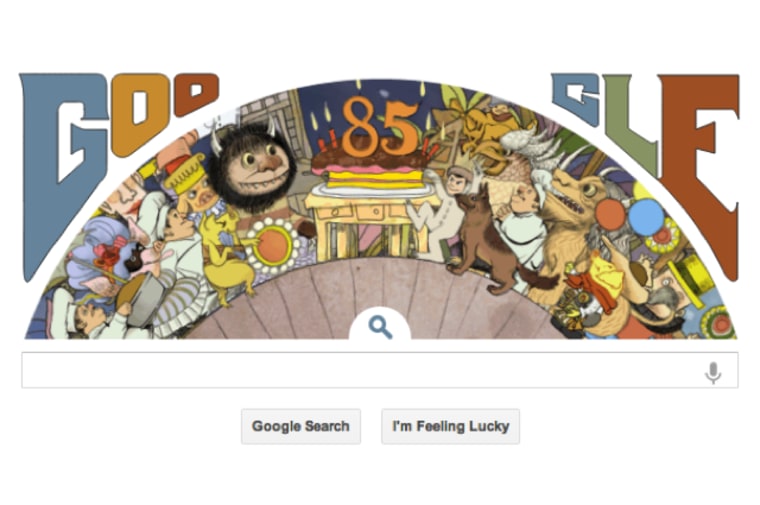 Google doodles wild things for Maurice Sendak