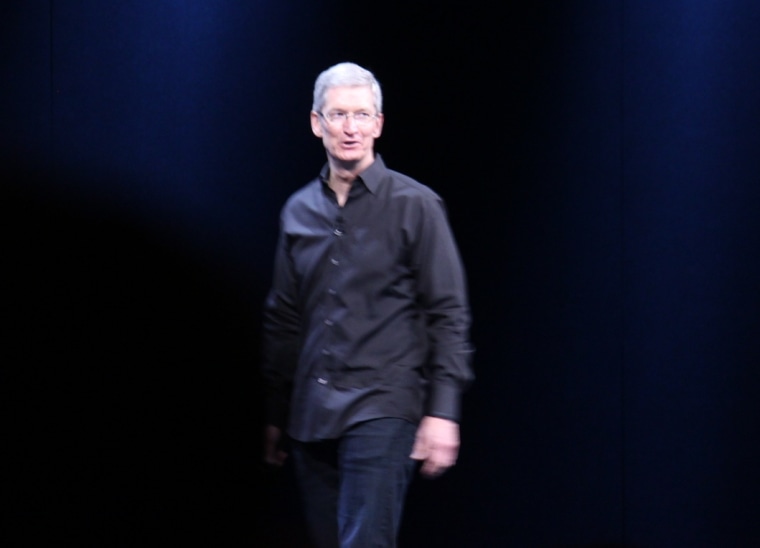 Tim Cook on stage at WWDC 2013.