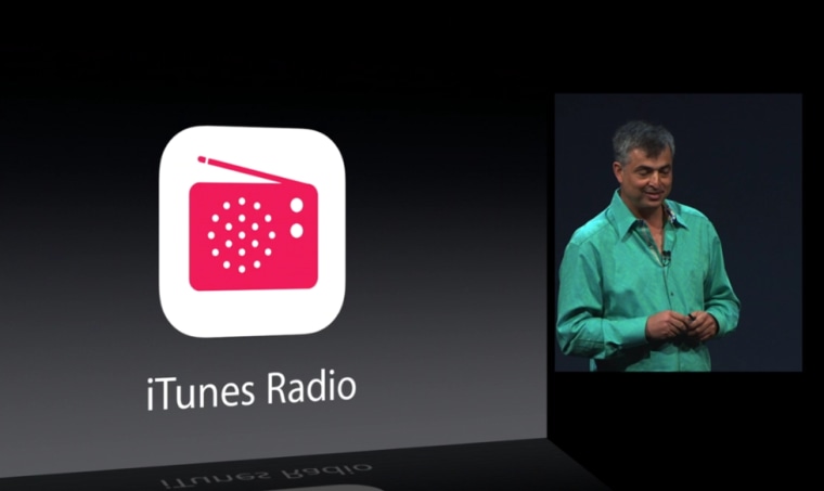 Apple VP Eddie Cue announces iTunes Radio at WWDC 2013 in San Francisco on Monday.