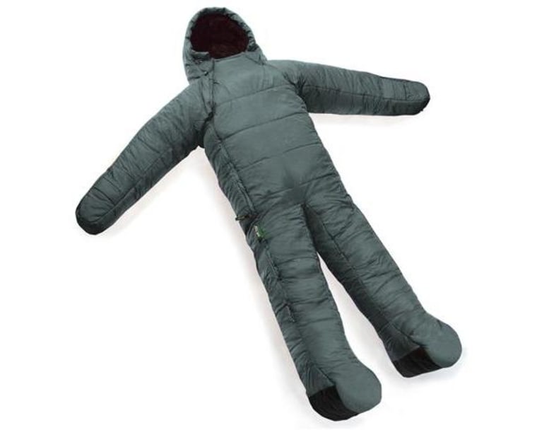 Stay warm all night in this sleeping bag suit.