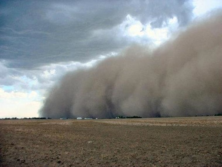 This dust storm blew through Kansas on May 29, 2004. Now, many parts of the West are getting dustier, a new study finds.