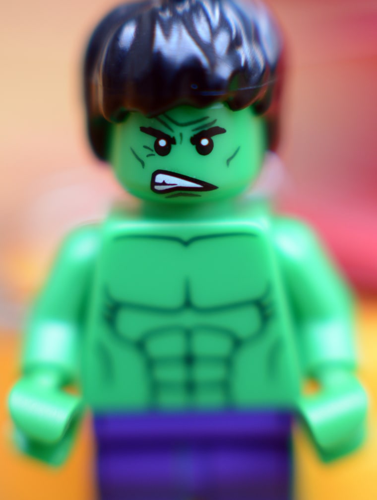 An increasing number of Lego figurines wear angry facial expressions.