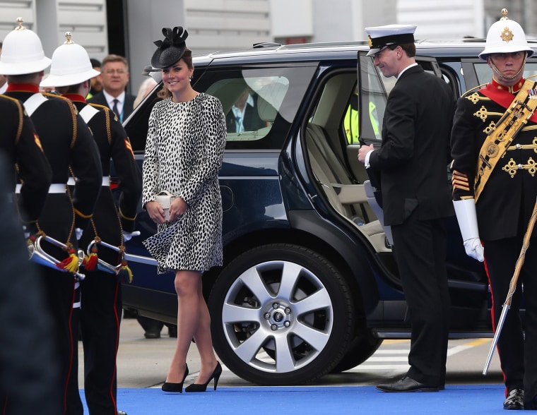 The duchess arrives for a Princess Cruises ship naming ceremony to officially name the new Royal Princess cruise liner.