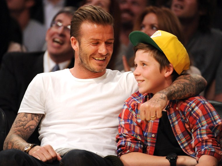 Image: David Beckham and son Brooklyn