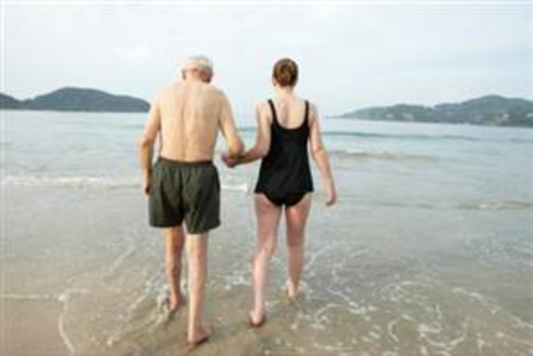 older man and younger woman