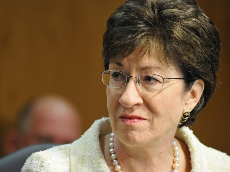 Sen. Susan Collins, R-Maine, said that while women in the Senate span the ideological spectrum, they tend to be \"more collaborative, less concerned about scoring partisan political points and more focused on getting a solution.\"