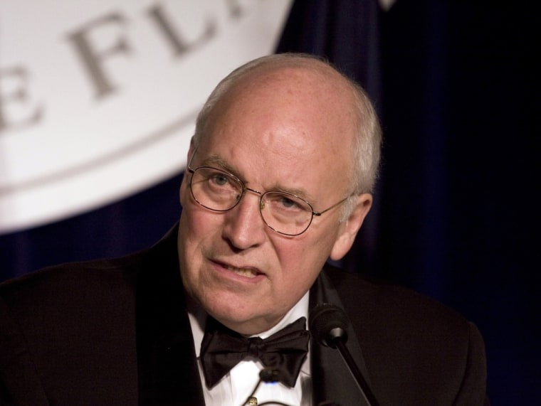 Former Vice President Dick Cheney speaks at the Center For Security Policy dinner at Union Station in Washington, Wednesday, Oct. 21, 2009.