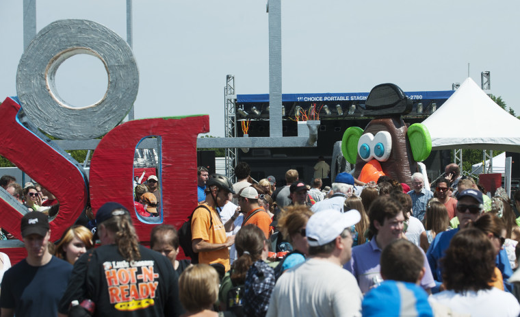 Duct tape festival crowd