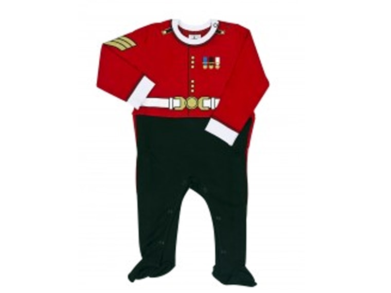 Buckingham Palace is profiting from interest in the royal baby with sales of its sleep suits inspired by the Guardsman uniform.