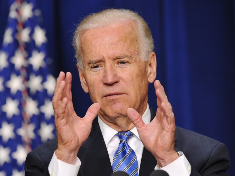 Vice President Joe Biden speaks on reducing gun violence in the South Court Auditorium of the Eisenhower Executive Office Building, next to the White House, on June 18, 2013 in Washington, D.C.