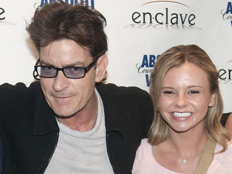 Charlie Sheen with then-goddess Bree Olson