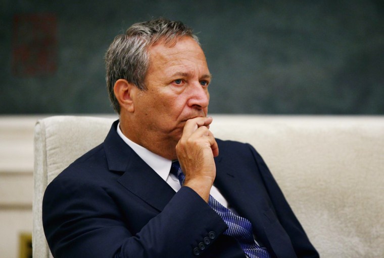 epa02318823 U.S. National Economic Council Chairman Larry Summers during a meeting with Chinese Communist Party's Central Organization Department Mini...