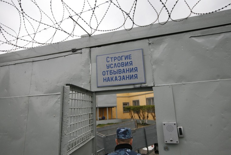 An officer enters a zone where especially strict conditions are imposed inside a high-security prison camp outside Krasnoyarsk, Siberia on May 14.
