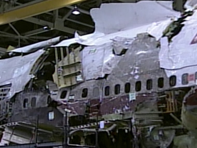 Wreckage from TWA Flight 800 in 1996. A new documentary questions the cause of the explosion that brought down the plane.