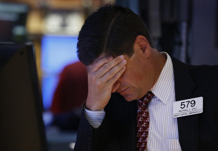 Image: Trader on the floor of NYSE
