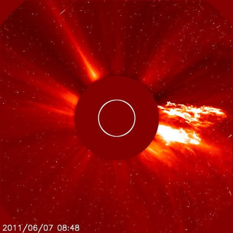 The sun on June 7, 2011 unleashed one of the most spectacular prominence eruptions ever observed.