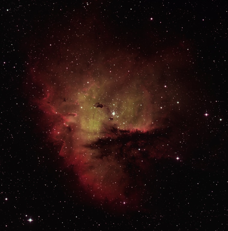 This visible-light image of NGC 281 emphasizes the nebula's