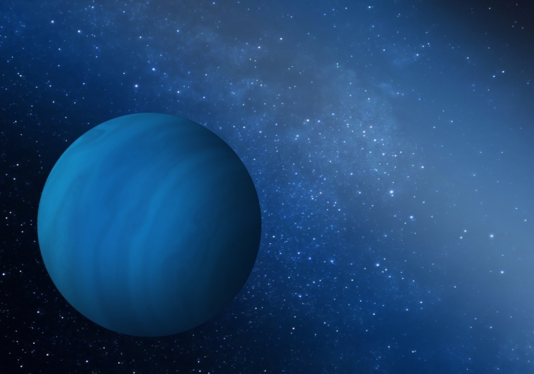 An artist's conception shows a giant planet ejected from the early solar system.