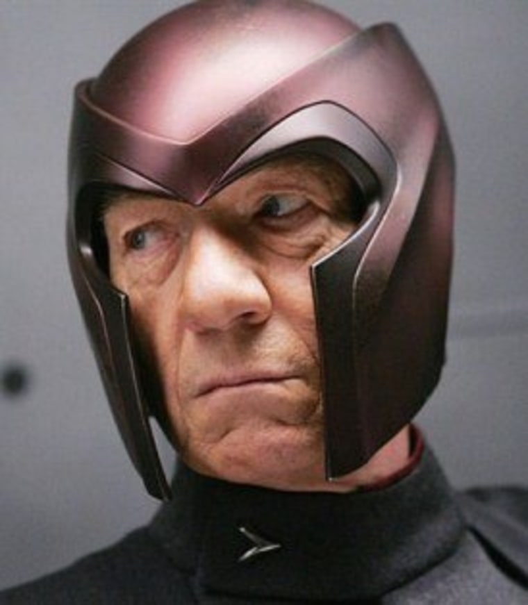 Ian McKellen played Magneto, a character who could wield magnetic powers, in three