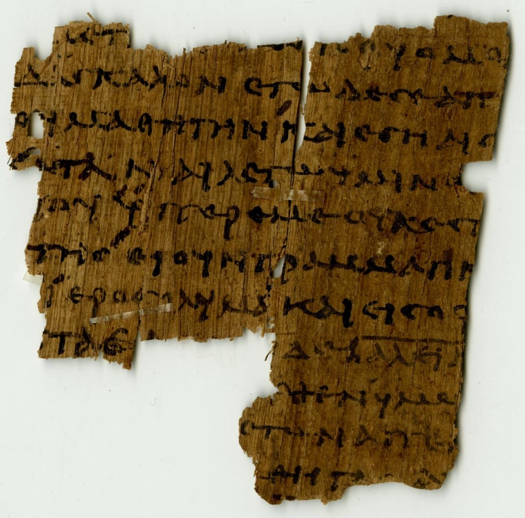 A 3rd-century papyrus fragment contains a snippet of text from a non-canonical Christian gospel.