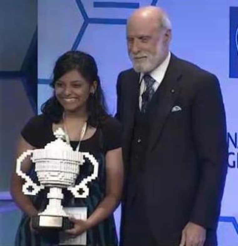 Shree Bose with Vint Cerf, Google's vice president and Chief Internet Evangelist.