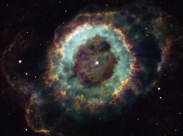 NGC 6369, or the Little Ghost Nebula, was discovered by the 18th-century astronomer William Herschel.