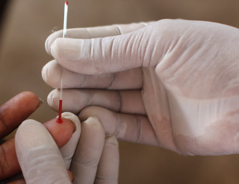 A new test can determine a person's age to within nine years from a drop of blood.